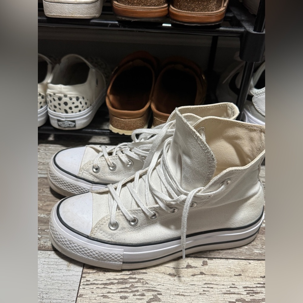 Converse White High-Top Sneakers